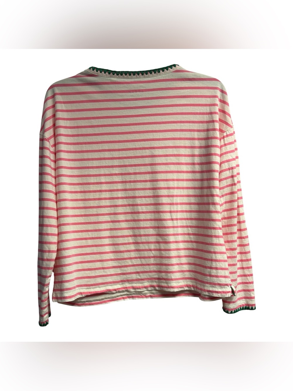 Boden 100% Cotton Striped Blanket Pocket Tee Shirt Size Medium - Picture 5 of 5